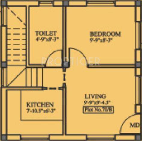 Pallavarajha Pallava Garden Villa (2BHK+2T (740 sq ft) 740 sq ft)