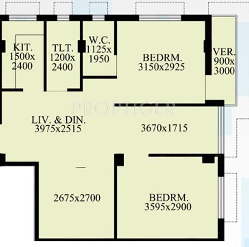 Pabitra Panchabati (2BHK+2T (941 sq ft) 941 sq ft)