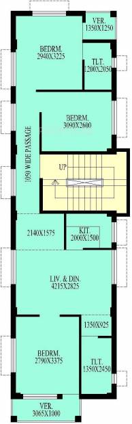 Pabitra Construction Bishnu Kutir Floor Plan (3BHK+2T)