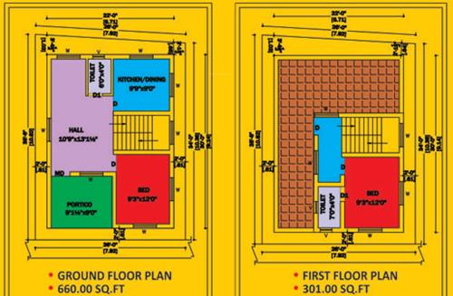 Vetri Enclave (2BHK+1T (961 sq ft) 961 sq ft)