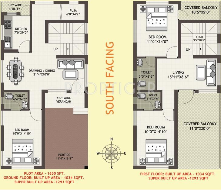 Essen Residency (3BHK+3T (1,293 sq ft) 1293 sq ft)