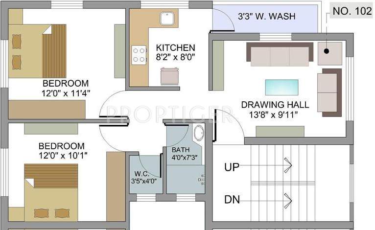Pioneer Green Valley Villa (3BHK+2T (1,618 sq ft) 1618 sq ft)