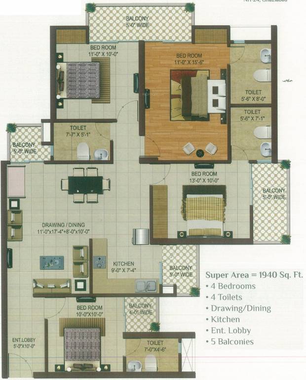 Color Homes (4BHK+4T (1,940 sq ft) 1940 sq ft) Color Homes (4BHK+4T (1,940 sq ft) 1940 sq ft)