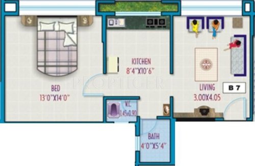 Thakkers Nishigandh B (1BHK+1T (1,104 sq ft) 1104 sq ft)