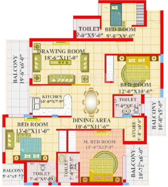 Maple Apartments (4BHK+4T (2,060 sq ft) 2060 sq ft) Maple Apartments (4BHK+4T (2,060 sq ft) 2060 sq ft)