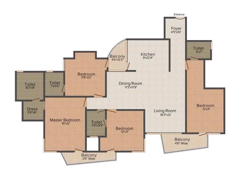 Parsvnath Planet (4BHK+4T (2,050 sq ft) 2050 sq ft)