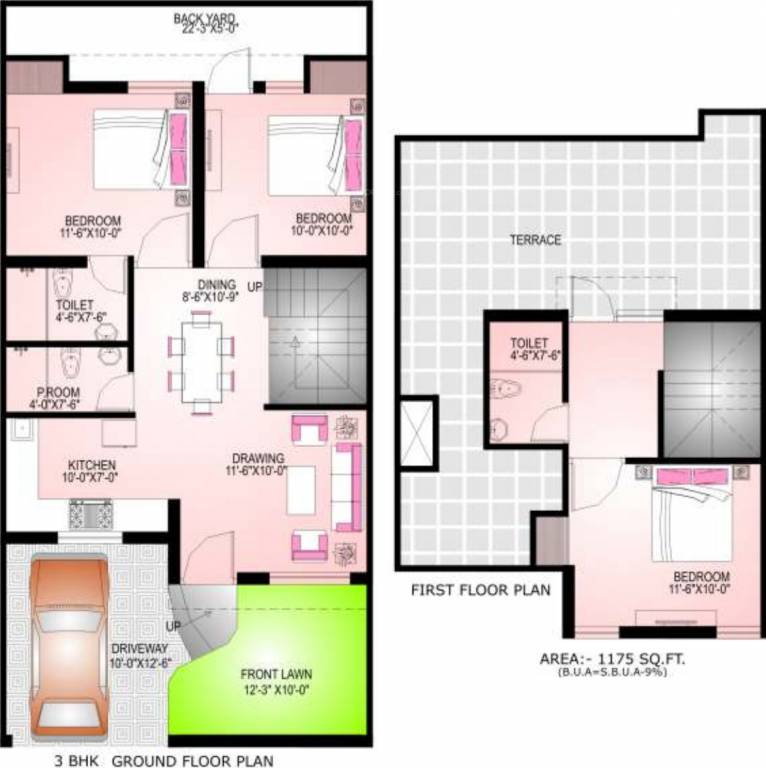 Okay Plus Exotica (3BHK+3T (1,175 sq ft) 1175 sq ft)