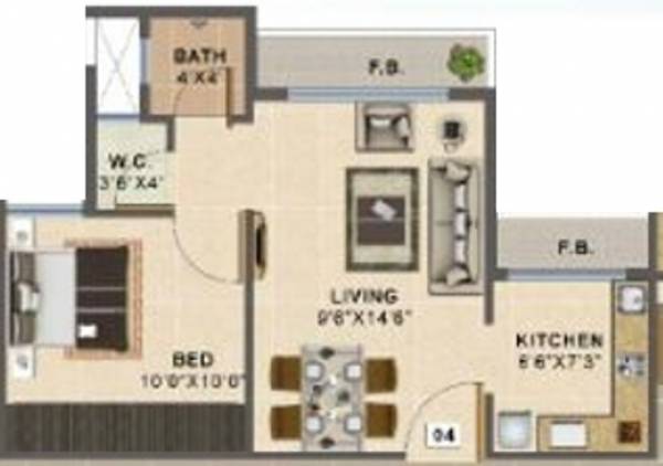 Om Sai Builders And Developers Aashirwad Homes (1BHK+1T (690 sq ft) 690 sq ft)