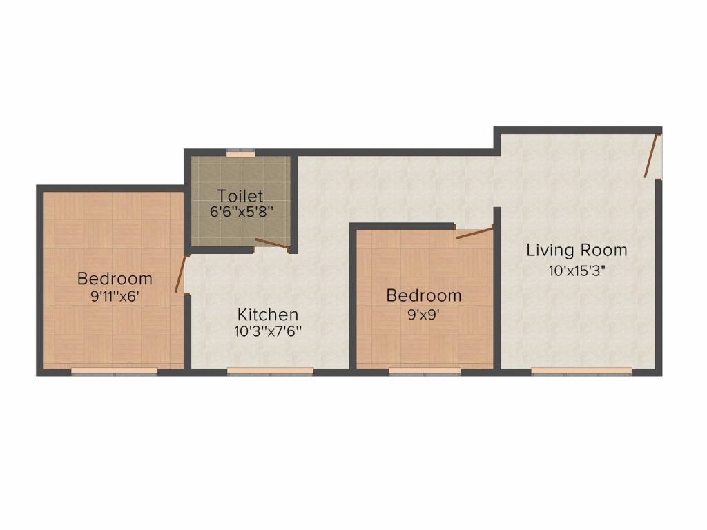 KVC Shantivan (2BHK+1T (838 sq ft) 838 sq ft)
