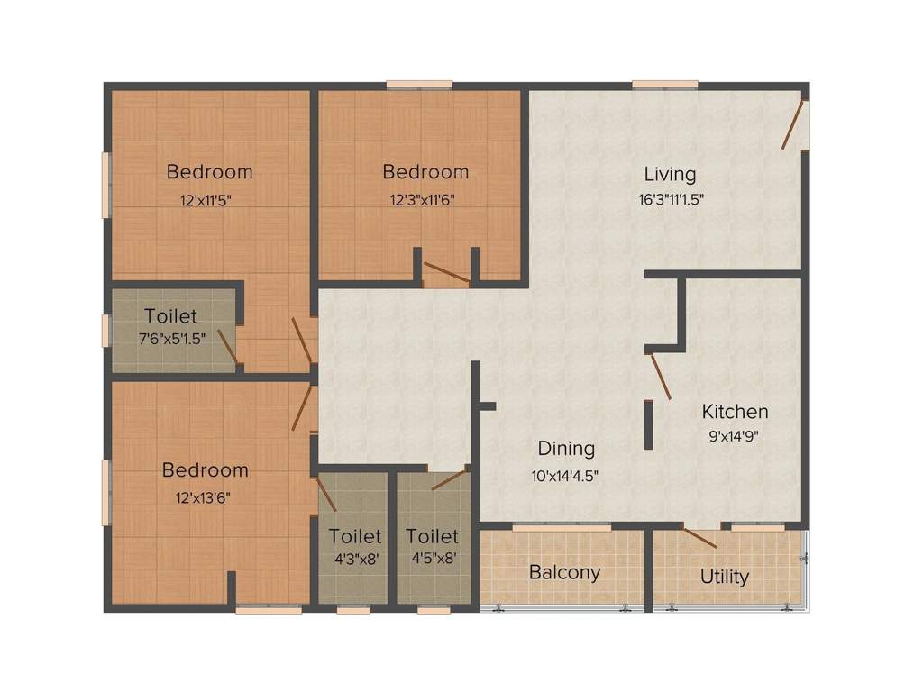 Jai Sri Devi Lavender (3BHK+3T (1,730 sq ft) 1730 sq ft)