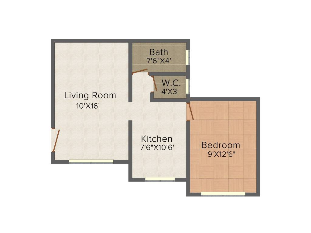 KVC Laxman Complex (1BHK+1T (558 sq ft) 558 sq ft)