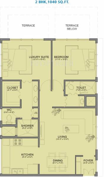 Sanklecha Garden County (2BHK+1T (995 sq ft) 995 sq ft)