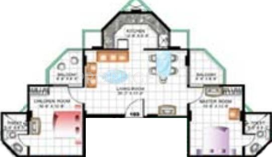 Finetech Group Prim Perch Floor Plan (2BHK+2T)