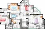 Floor Plan (3BHK+3T) Finetech Group Prim Perch Floor Plan (3BHK+3T)