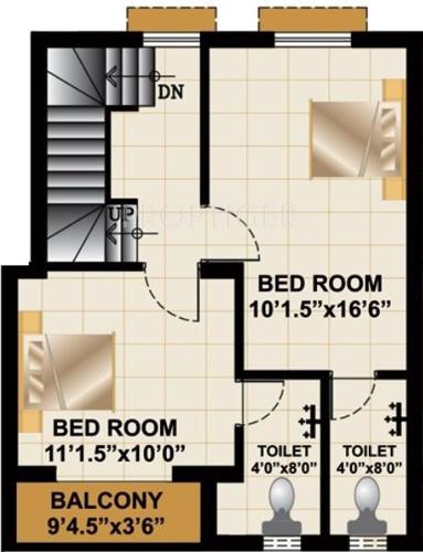 RB Bagya Duplex Home (2BHK+3T (1,320 sq ft) 1320 sq ft)