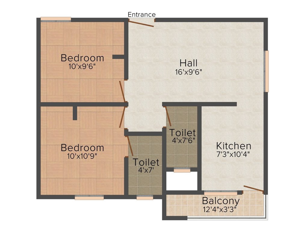 Ruby Homes (2BHK+2T (757 sq ft) 757 sq ft)