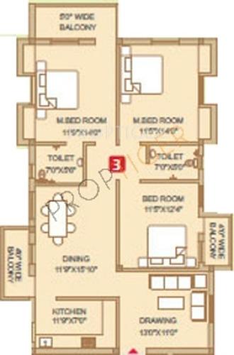 Mason Elite (3BHK+2T (1,650 sq ft) 1650 sq ft) Mason Elite (3BHK+2T (1,650 sq ft) 1650 sq ft)