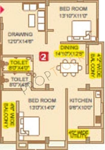 Mason Elite (2BHK+2T (1,530 sq ft) 1530 sq ft) Mason Elite (2BHK+2T (1,530 sq ft) 1530 sq ft)