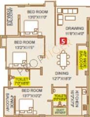 Mason Elite (3BHK+2T (1,770 sq ft) 1770 sq ft)