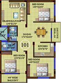 Mason Pearl (3BHK+2T (1,515 sq ft) 1515 sq ft)