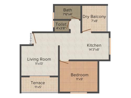 Shri Siddhivinayak Bhakti Park (1BHK+1T (620 sq ft) 620 sq ft)