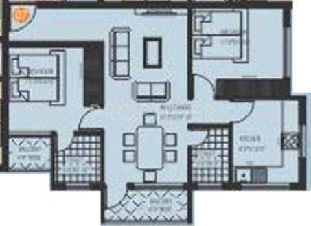 Abish Diamond (2BHK+2T (960 sq ft) 960 sq ft)