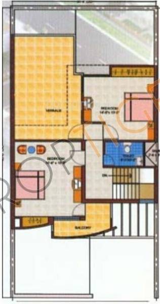 Finetech Group Prim Province Floor Plan (2BHK+2T)