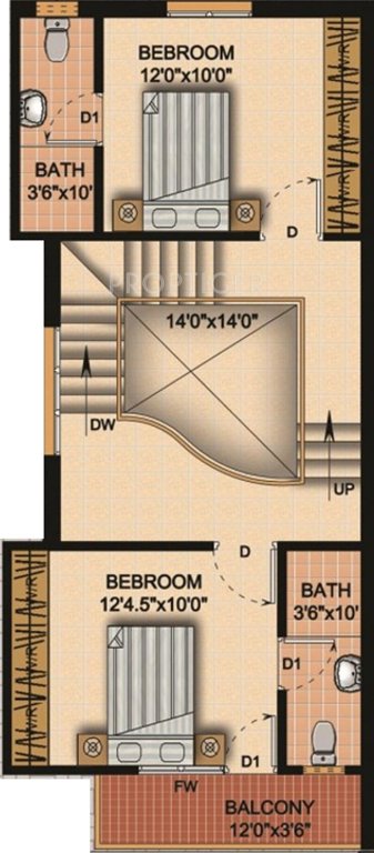 MGP Royals (3BHK+3T (1,456 sq ft) 1456 sq ft)