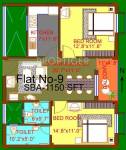 Kalvik King Palace (2BHK+2T (1,150 sq ft) 1150 sq ft)