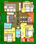 Kalvik King Palace (3BHK+3T (1,550 sq ft) 1550 sq ft)