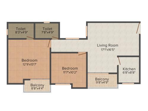 Astha Retreat (2BHK+2T (1,160 sq ft) 1160 sq ft)