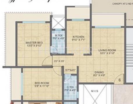 DV Shree Shashwat (2BHK+2T (1,085 sq ft) 1085 sq ft)