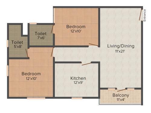 Dream Akademia (2BHK+2T (1,045 sq ft) 1045 sq ft)