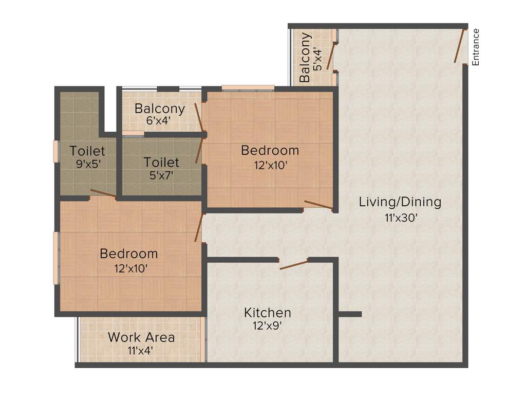 Dream Akademia (2BHK+2T (1,220 sq ft) 1220 sq ft)