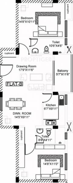 Sj Royal Elegance (2BHK+2T (1,010 sq ft) 1010 sq ft)