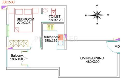 Dream Auriga (1BHK+1T (540 sq ft) 540 sq ft)
