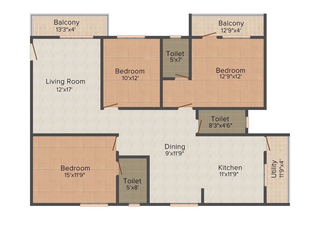 United Elysium (3BHK+3T (1,705 sq ft) 1705 sq ft)