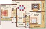 Floor Plan (2BHK+2T) DV Fressia III Floor Plan (2BHK+2T)