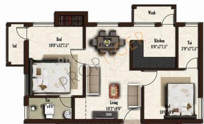 India Amarnath (2BHK+2T (805 sq ft) 805 sq ft)