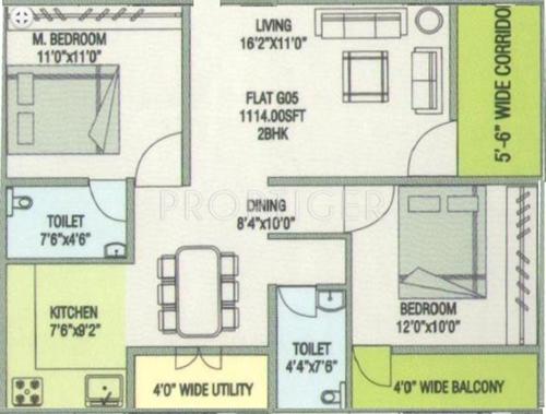 Sai Soham Bicester Village (2BHK+2T (1,114 sq ft) 1114 sq ft) Sai Soham Bicester Village (2BHK+2T (1,114 sq ft) 1114 sq ft)