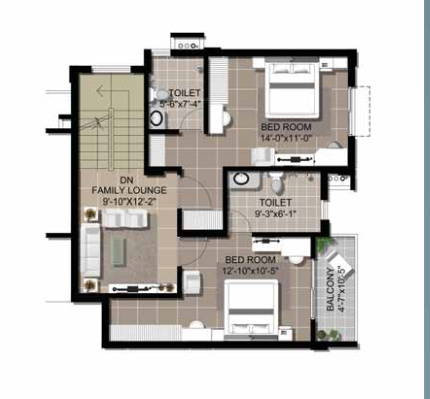  royal-habitat Floor Plan Upper Level Duplex Plan