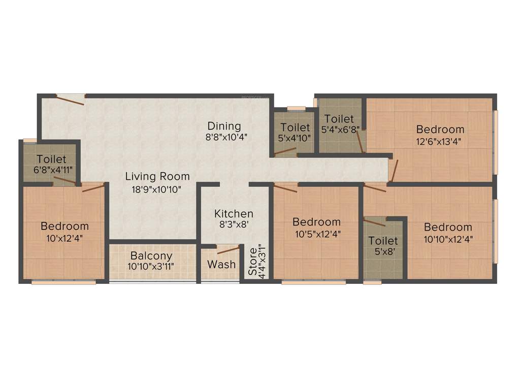 Arvind Citadel (4BHK+4T (2,043 sq ft) 2043 sq ft)