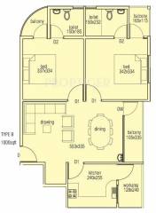 Dream Casa Grande (2BHK+2T (1,000 sq ft) 1000 sq ft) Dream Casa Grande (2BHK+2T (1,000 sq ft) 1000 sq ft)