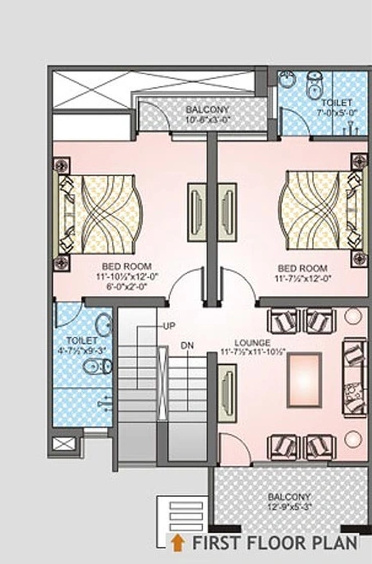 First Floor Plan d villa Floor Plan First Floor Plan