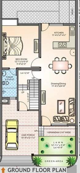  d villa Floor Plan Ground Floor Plan