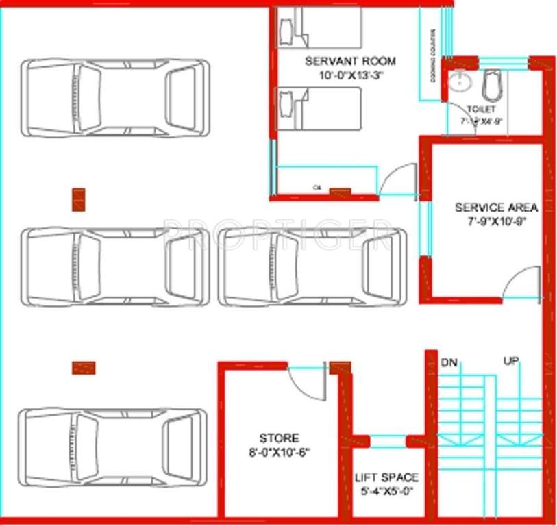 Tulip Ivory Villas (6BHK+7T (5,000 sq ft)   Servant Room 5000 sq ft)