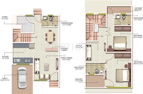 Radha Yashoda Villa (2BHK+2T (1,040 sq ft) 1040 sq ft)