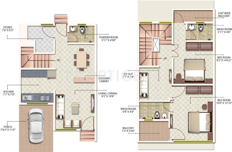 Radha Yashoda Villa (2BHK+2T (1,040 sq ft) 1040 sq ft)