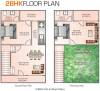 Mehak Infrastructure Residency Villa Floor Plan (2BHK+2T (1,080 sq ft) 1080 sq ft)
