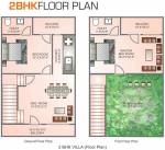 Mehak Infrastructure Residency Villa Floor Plan (2BHK+2T (1,080 sq ft) 1080 sq ft)